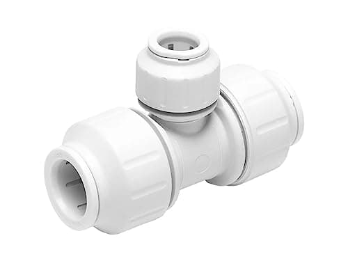 Image of JG Speedfit PEM3028DW Reducing Tee, White, 28 x 22 x 28 mm, Set of 2 Pieces
