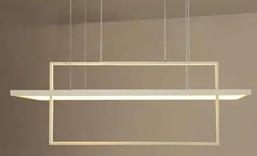 Image of XAZLBIW Modern Dine Dining Room Pendant Lights Indoor Lighting Ceiling Lamp Hanging Light Led Chandelier Decorative(2 Rings White,Cold White)