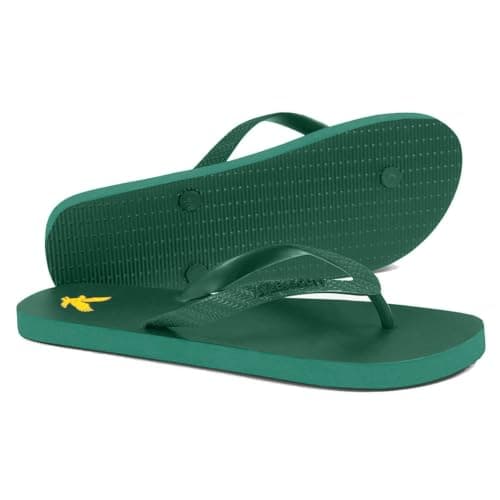 Image of Lyle & Scott Mens Eagle Logo Sandals - Court Green - UK 7