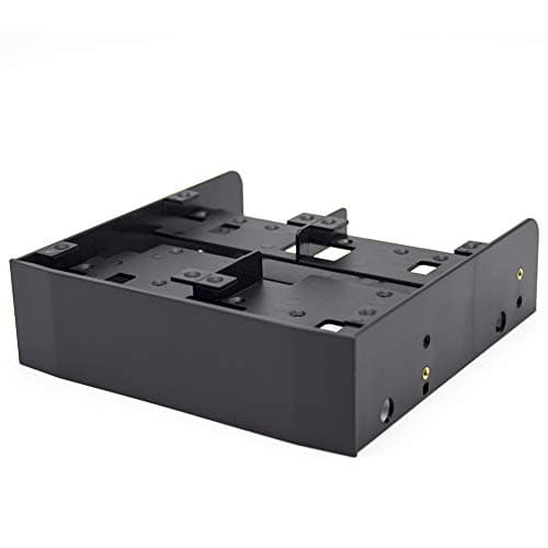 Image of Dioche 5.25 to 3.5 Dual Drive Bay 2.5" / 3.5" HDD/SSD to 5.25" For Cd Dvd Rom Optical Engineering Plastics Black 2.5/3.5/5.25 Floppy Computer Mounting Bracket