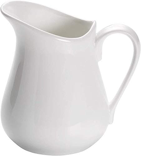 Image of Glow Traditional Gravy Jug – Elegant White 500ml Ceramic Serving Jug for Cream Custard Sauces – Perfect for Dining Table Restaurant Café Christmas Wedding Roast Dinners – Dishwasher Microwave Safe