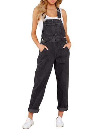 Image of Vetinee Black Jumpsuits for Women Uk Overalls Women Iconic Black Size Medium Fits UK Size 12 - UK Size 14