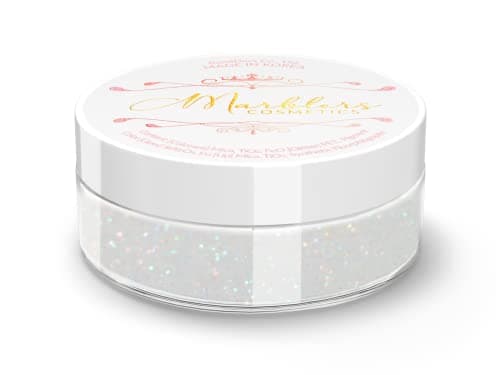 Image of MARBLERS Cosmetic Grade Fine Holographic Glitter [Rainbow White] 0.18oz (5g) | Non-Toxic | Vegan | Cruelty-Free | Eyeshadow, Nail Polish, Nail Art | Festival, Rave & Party Makeup | Body & Face