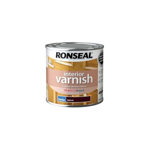 Image of Ronseal RSLIVSWN250 250ml Quick Dry Satin Interior Varnish - Walnut