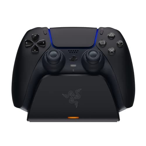 Image of Razer Quick Charging Stand - Quick Charging Stand for PlayStation 5 Controller (Quick Charge, Curved Cradle Design, Powered by USB, One-Handed Navigation) Midnight Black