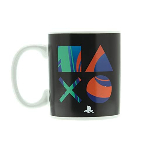 Image of PlayStation Icons Heat Change Mug - Officially Licensed Ceramic Coffee Cup, Add Hot Beverage to Reveal Heat Senstive Design, 296ml (10 fl oz) | Paladone