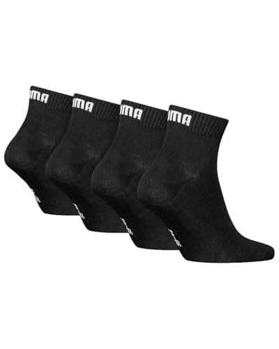 Image of PUMA 4 Pairs Quarter Socks Black 6-8 (39/42)