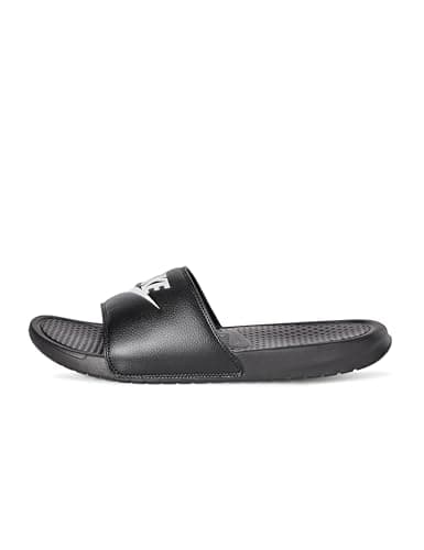 Image of Nike Benassi Just Do It, Men's Slides, Black Black White, 5.5 UK (38.5 EU)