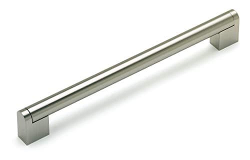 Image of 192mm / 220mm Brushed Nickel Boss 14mm Diameter Bar Handles for Kitchen Cabinets | Bedroom| Bathroom | Furniture | Wardrobe | 4 Sizes