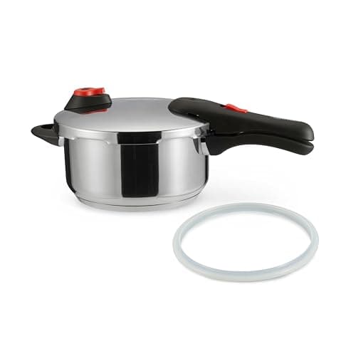 Image of Amazon Basics Stainless Steel Pressure Cooker, 4 litres, Silver