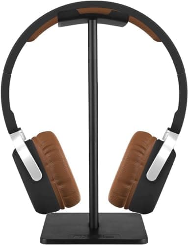 Image of NXET Headphone Stand, Universal Aluminum Holder Showing Display Hanger for HyperX Cloud II Gaming Headset, Microsoft Xbox One Chat, Turtle Beach Recon, Sony Headset 2.0 and More (Black)