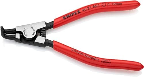 Image of KNIPEX Circlip Pliers for External Circlips on Shafts Self-Service Card with Plastic Coating 125 mm, 46 21 A01 SB