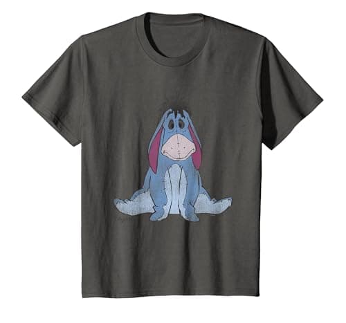 Image of Winnie The Pooh Eeyore Classic T-Shirt, Youth, Asphalt Grey, Medium