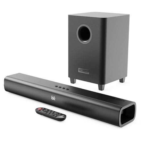 Image of MAJORITY Naga 60 Plus Bluetooth Sound Bar for TV | 2.1 Channel 300W Home Cinema Sound System | Wireless Subwoofer | Wall Mountable | HDMI ARC, Optical, AUX, USB Playback | Remote & Brackets Included