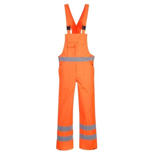 Image of Portwest Hi-Vis Bib and Brace - Unlined, Size: XXL, Colour: Orange, S388ORRXXL