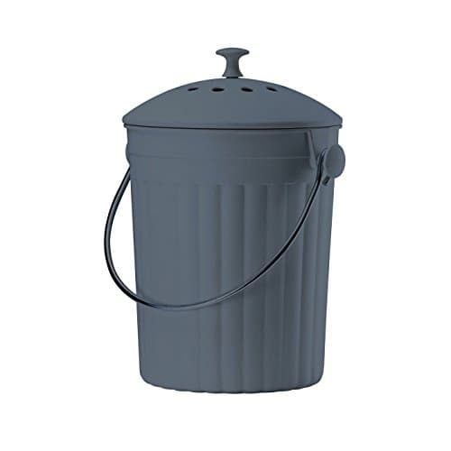 Image of Eddingtons 83102 Eco Compost Pail Caddy Plus Filters - Slate, Grey ,20.0 cm*30.0 cm*20.0 cm