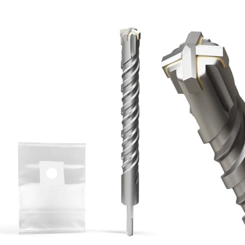 Image of XZH SDS Plus Masonry Drill Bits 28mm x 310mm, Professional Tungsten Carbide Cross Tip, Long SDS Hammer Drill Bits for Wall, Stone, Concrete, Brick