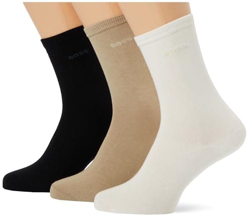 Image of BOSS Women's 3p Rs Uni Logo Cc W Regular Socks, Open Miscellaneous 960, 39-42
