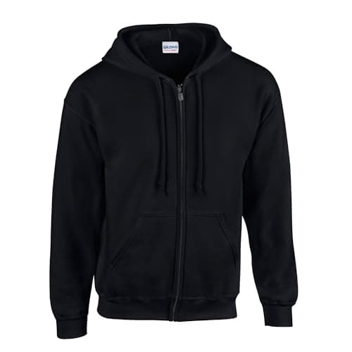 Image of Gildan Heavy Blendâ Full Zip Hooded Sweatshirt Sweatshirt, Black, M Unisex Adult, Black, M