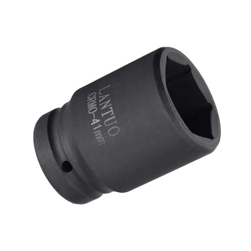 Image of Unifizz 1 Inch Drive - 41mm Deep Impact Socket with 6 Point Design, Heat-Treated Cr-V Steel 80mm Length, Metric Sizes