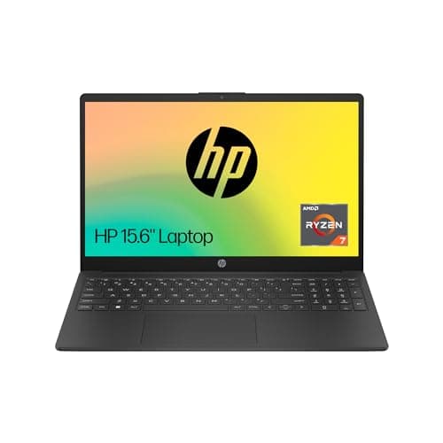 Image of HP 15.6" Laptop, AMD Ryzen 7-7730U Processor, 8 GB RAM, 512 GB SSD, AMD Radeon Graphics, FHD Display, Up to 10hrs battery, Win 11, Dual Speakers, Jet Black, 15s-fq5021sa