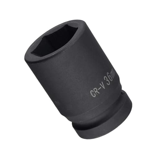 Image of TOP-VIGOR 1 Inch Drive by 36mm 6-Point Impact Socket, Durable Reliable CR-V 80mm Length, Standard Metric Sizes for Home Car Repair