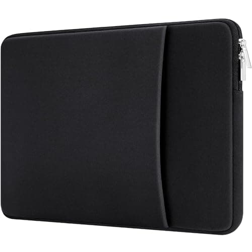 Image of MicaYoung 11-11.6 Inch Laptop Sleeve Shockproof Case Padded Computer Protective Cover with Pocket Compatible with 11.6 inch MacBook HP Dell Samsung Chromebook Notebook, Black