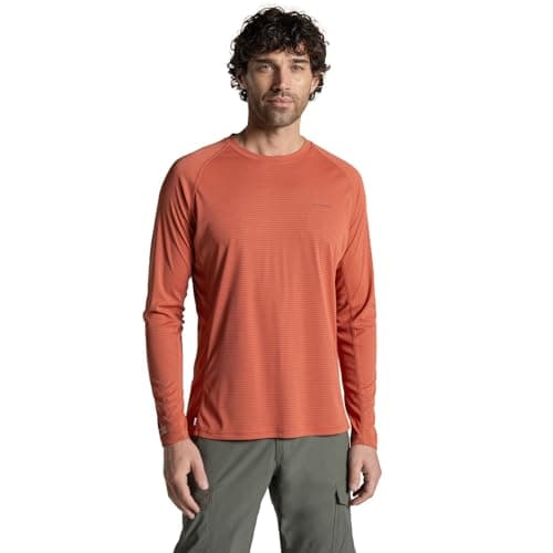 Image of Craghoppers Mens NosiLife SolarShield+ Long Sleeve T-Shirt - Dark Sahara - M
