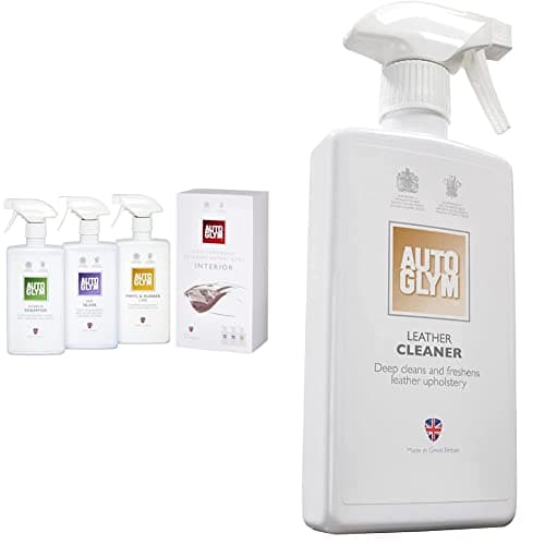 Image of Autoglym The Collection - Perfect Interiors - The Ideal Car Cleaning Kit & Leather Cleaner, 500ml - Car Leather Cleaner Deep Cleans