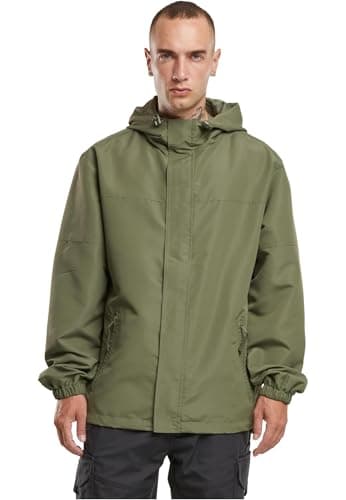 Image of Brandit Men's Light Windbreaker Front Zip, olive, L