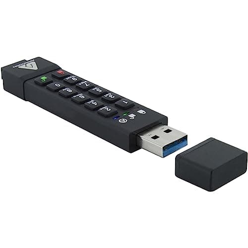Image of Apricorn Aegis Secure Key 3Z 64GB 256-bit AES XTS Hardware Encrypted FIPS 140-2 Level 3 Validated Secure USB 3.0 Flash Drive (ASK3Z-64GB), black