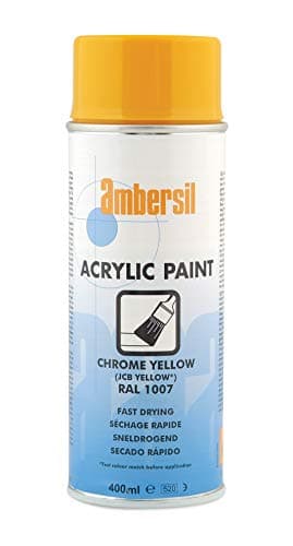 Image of Ambersil 20556 Acrylic Paint RAL1007 JCB Yellow 400ML