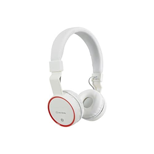 Image of AV:Link Wireless Bluetooth® Headphones-Hands free calls, FM radio and SD card slot, Noise cancelling-White