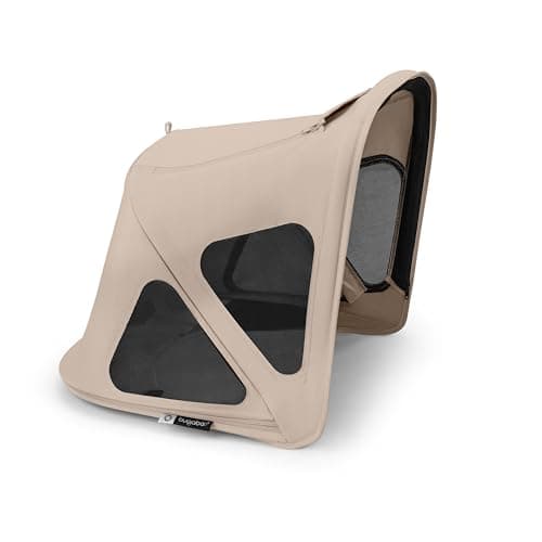 Image of Bugaboo Breezy Sun Canopy, Extendable for Extra Coverage and Optimal Sun Protection, Water Repellent, Compatible with Fox 5 and Fox Cub Pushchairs, Desert Taupe