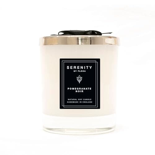 Image of Pomegranate Noir Luxury Soy Wax Candle/Free Gift Wrapping/Vegan/Scented Candle/Handmade/Birthday/Anniversary/New Home/Gift Idea/Valentine's Day (Medium 230g)