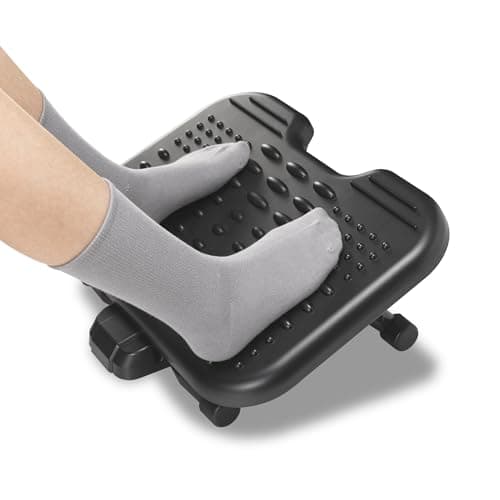 Image of Kensington SoleMassage Foot Rest for Under Desk, Foot Stool with Massage, Ergonomic Footrest with 5-Level Tilt Adjustment and 30 Degree Max tilt angle for Office Desk & Home Black