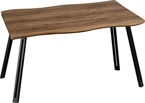 Image of Seconique Quebec Wave Edge Dining Table in Medium Oak Effect