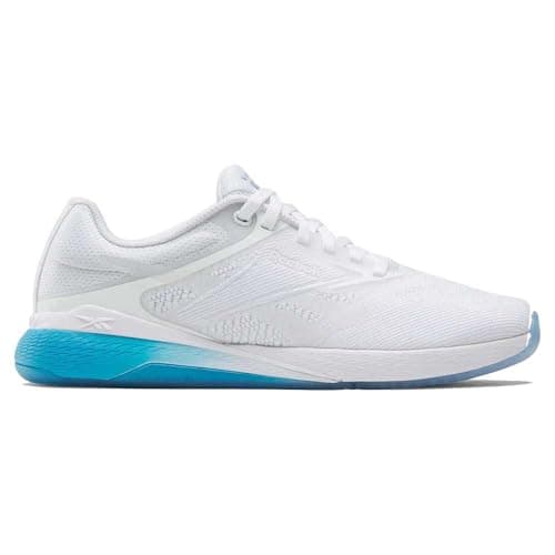 Image of Reebok Women's Nano X5 Trainers, FTW White Future Cyan, 6 UK