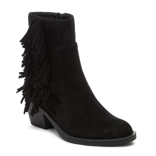 Image of Rocket Dog Yankee Faux Suede Women's Black Heeled Ankle Boots - UK 6