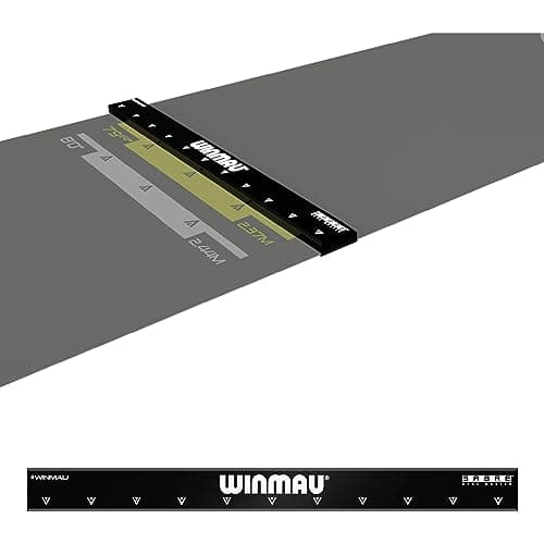 Image of Winmau Sabre Darts Oche – TV-Style Dart Setup with Magnetic Fit, Chevron-Sight, Easy Clips – Connects to Any Darts Mat for Accurate Oche Line and Measure