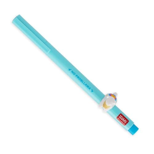 Image of LEGAMI Gel Pen - Lovely Friends Decorative Animal Removable and Recombinable Prevents Rolling Light Blue Ink Fine 0.5mm Tip Llama Theme