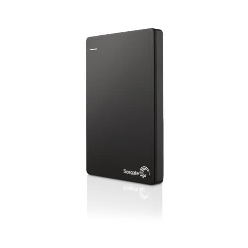 Image of Seagate Backup Plus Slim 1TB Portable External Hard Drive with Mobile Device Backup USB 3.0 STDR1000100 T-Shirt - Black, Large