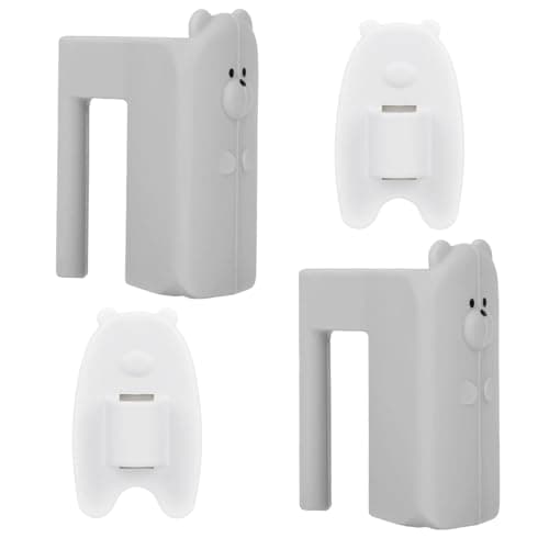 Image of 2pcs Baby Proof Door Pinch Guards, Silicone Anti Door Slam Safety Stoppers Prevent Finger Protector Pinch Injuries Secure Doors Stopper for Protecting Baby Kids Children Fingers (Gray)
