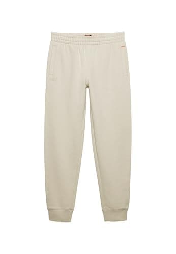 Image of Superdry Unisex Casual Pants Essential Logo Joggers Hb, Light Stone Beige, XXL