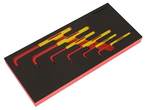 Image of Sealey Premier 6pc Hex Set with Tool Tray - VDE Approved - TBTE05