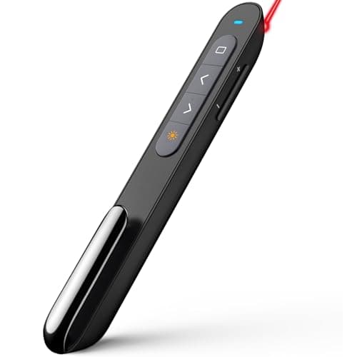 Image of Norwii Bluetooth Presentation Clicker for PowerPoint, Wireless Presenter, Presentation Remote with Pointer, Slide Clicker with 328ft long range for teacher and Presenter, macOS applicable