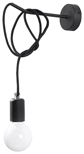 Image of SOLLUX Pendant Lamp Edison Unique Design Without Shade Minimalist Lighting Minimalist Lighting LED Bulb Black Colour Short Only