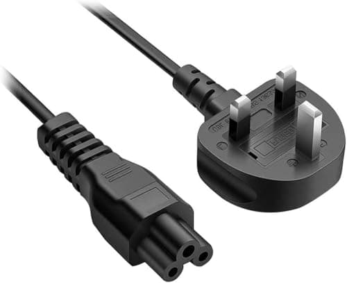 Image of 1.5m C5 Cloverleaf Power Supply Adapter Cord Mains Cable Lead UK Plug for Laptop