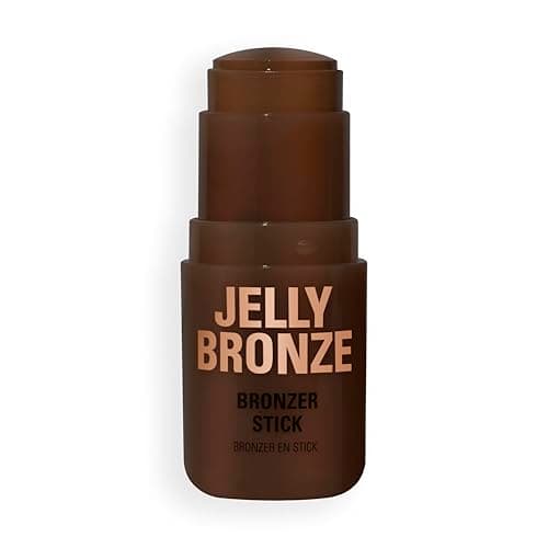 Image of Revolution Jelly Bronzer Tint, Bronzing Makeup for a Sun-Kissed Glow to Cheeks, Vegan & Cruelty-Free, Dark Cocoa, 8g