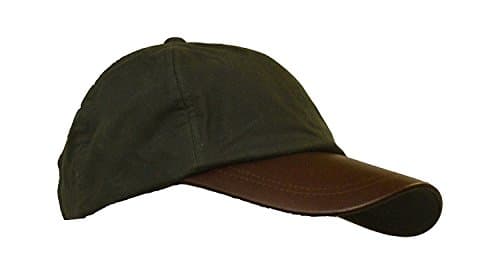 Image of WALKER AND HAWKES - Wax Brunswick Baseball Cap w/Leather Peak - One-Size - Olive